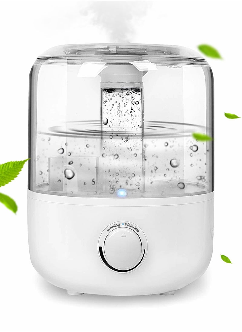 EzzySo - Air Humidifier for Large Room, 3L Air Humidifier for Bedroom, Aroma Diffuser, Essential Oil Function, Ultrasonic Cool Mist, Lower Noise, Adjustable 360° Knob, Auto Shut-Off, Humidifiers for Any Rooms White - Image 1