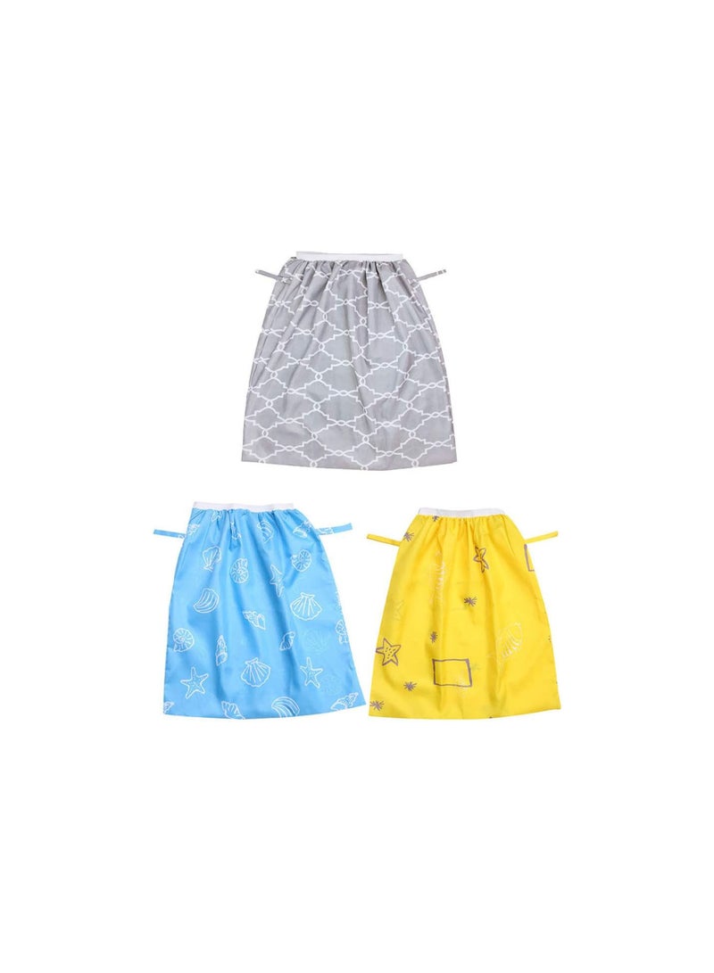 GGOOT 3pcs Cloth Diapers Pail Liner Diaper Storage Bags Reusable Water-Resistant Nappy Pouches with Drawstring for Dirty Diaper Wet Bag - Image 1
