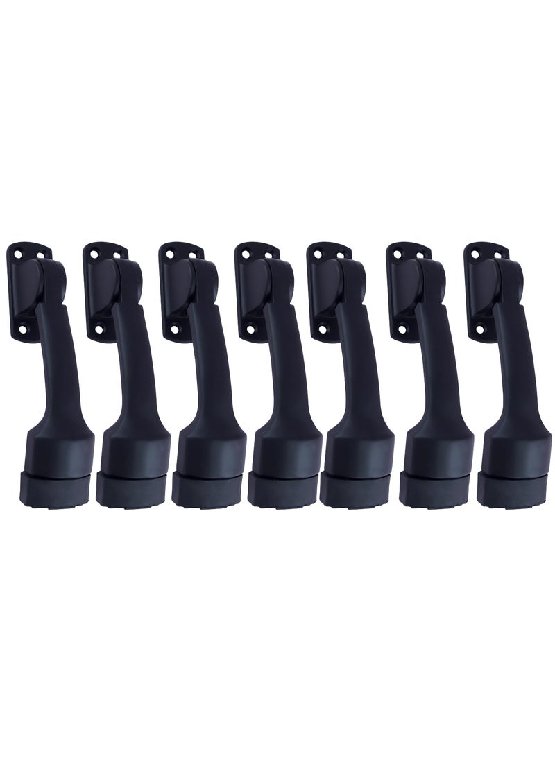 MALAIKAH Malaikah Royal Black Heavy Duty Gate Stopper for The Door with Rubber Grip 5Inch Long Door Stopper for Wooden Door Door Mounted Pack of 7  - Image 1