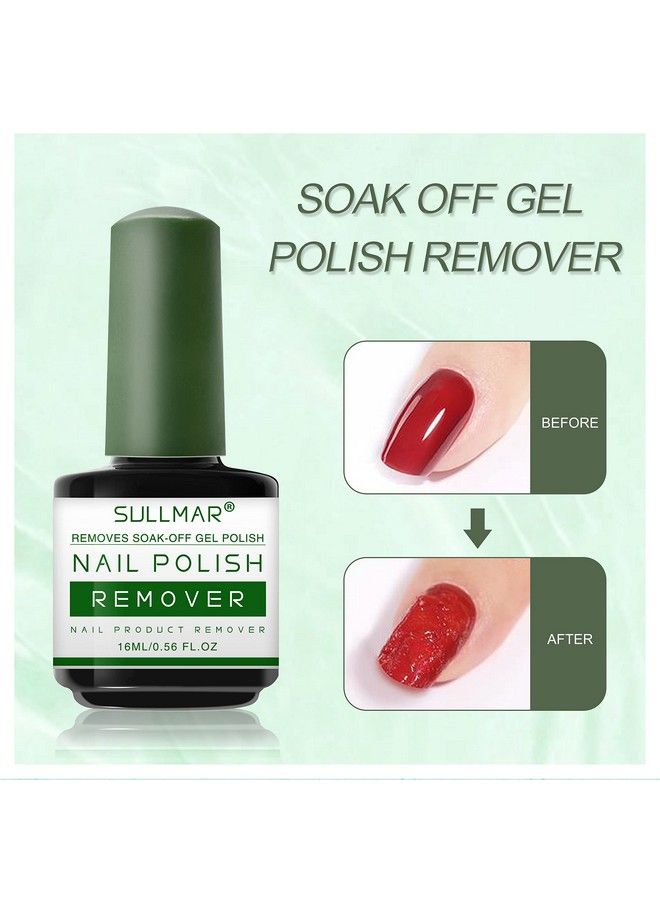 SULLMAR Gel Nail Polish Remover Kit Gel Remover For Nails With Cuticle Remover & Cuticle Pusher Acetone Gel Nail Polish Remover 15Ml (Nail Polish Remover&Cuticle Remover) - Image 4