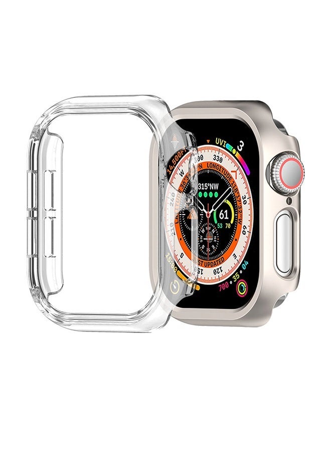 Suitable for S11 Apple Watch case Appleiwatch11, 10 case PC case film integrated Apple Watch case (46mm, transparent) - Image 1