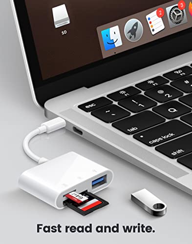 Oyuiasle USB C SD Card Reader, Oyuiasle USB C to SD Card for iPhone 15 16/iPad/Mac/Laptop, USB-C/Type C Memory Card Adapter for iMac, iPad Pro Air Mini, MacBook Pro Air,Galaxy,MicroSD/SD - Image 5
