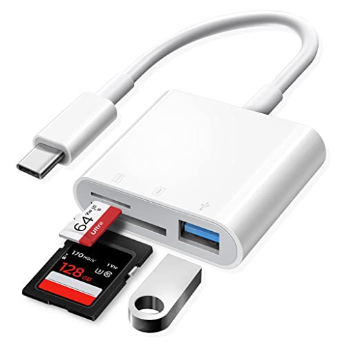 Oyuiasle USB C SD Card Reader, Oyuiasle USB C to SD Card for iPhone 15 16/iPad/Mac/Laptop, USB-C/Type C Memory Card Adapter for iMac, iPad Pro Air Mini, MacBook Pro Air,Galaxy,MicroSD/SD - Image 1