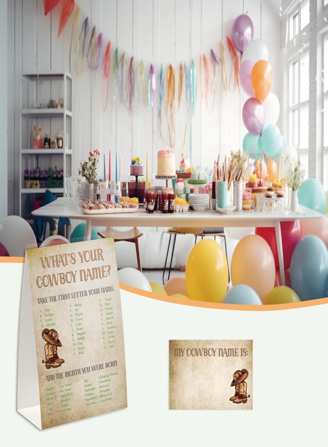 Xenseou Cowboy Birthday Party Game, What’s Your Cowboy Name Game(One Sign+30 Name Tag Stickers), Cowboy Party Game,Fun Games For School Office Home Party-MZC05 - Image 5