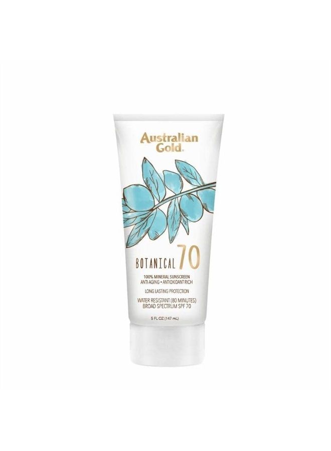 Australian Gold Botanical SPF 70 Mineral Sunscreen Lotion, Non-Chemical Sunblock with Titanium Dioxide & Zinc Oxide, Native-Australian Ingredients, Water-Resistant, Citrus Oasis Fragrance, 5 Oz - Image 1