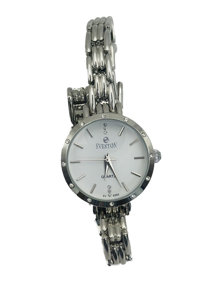 Sveston - Sveston Womens Silver Stainless Steel Quartz Watch SV6293 - Image 1