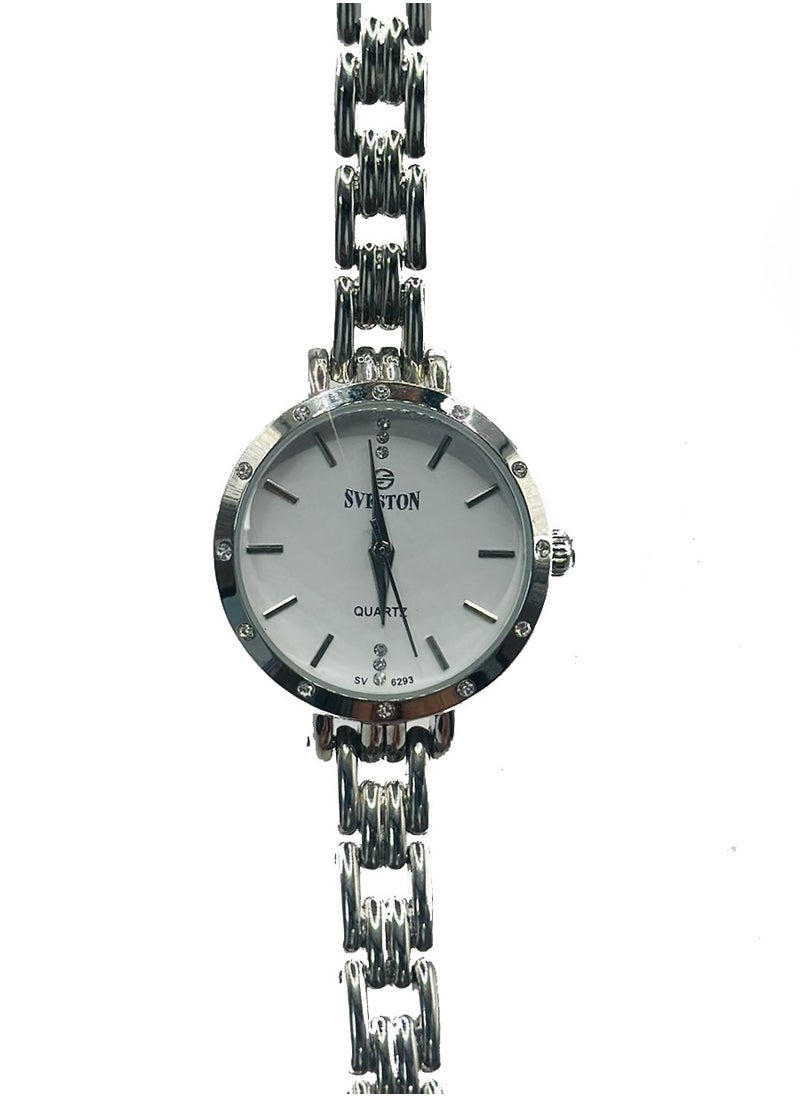 Sveston - Sveston Womens Silver Stainless Steel Quartz Watch SV6293 - Image 1