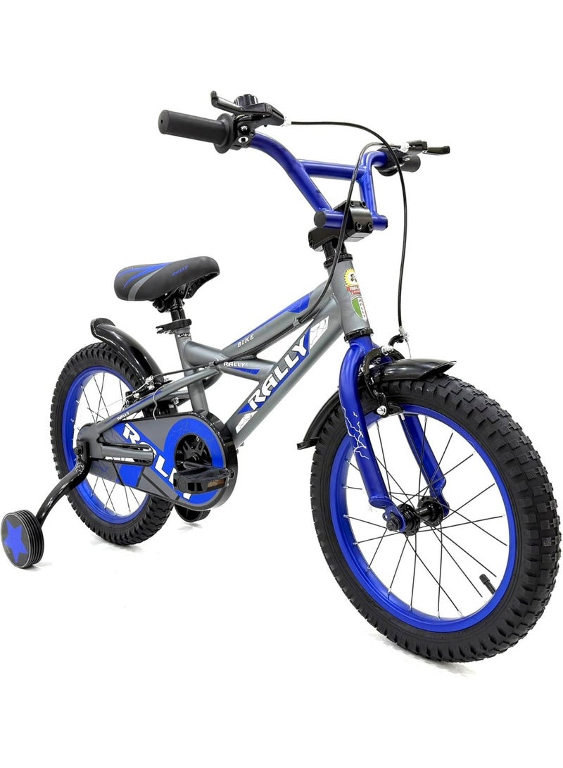 RALLY BICYCLE 16-Inch Kids Road Bike | 16-Inch Wheel Size | Adjustable Seat | Training Wheel | With Bell And Chain Cover | BLUE Color - Image 4
