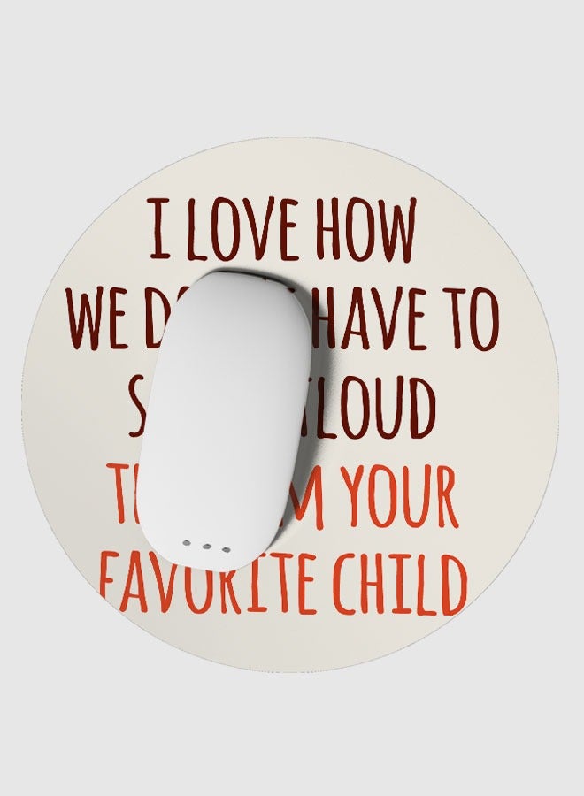 LIT Round Funny Sibling Rivalry Circle Table Pad Fathers Gift Dad Present for Birthday - Image 4