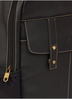 STORYTELLER Olive Premium Vegan Leather  Laptop Backpack 19" Black Sleek Elegance and Modernity design  - Image 3
