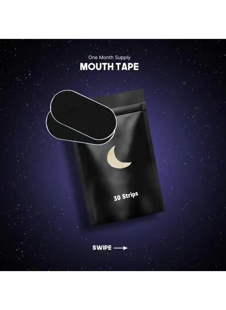 NIBEMINENT Lip Sleep Patches, 30 pieces of sleep mouth patches to relieve snoring and improve sleep quality  - Image 1