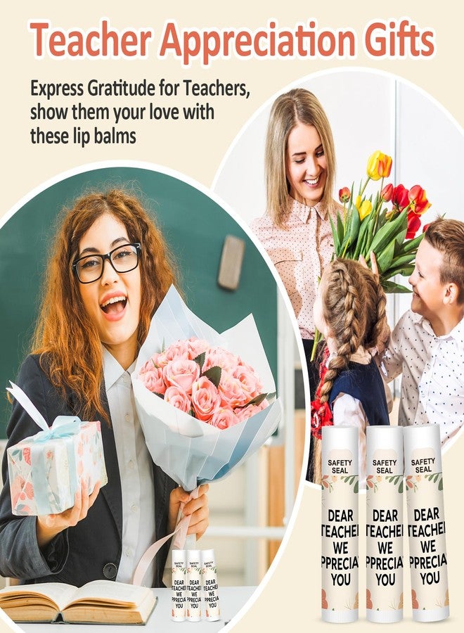 Dmsky 60 Pack Teacher Appreciation Gifts Lip Balm Bulk, Back to School Gift, End of The Year Teacher Gift for Women, Thank You Christmas Baskets Gifts for Teachers - Image 2