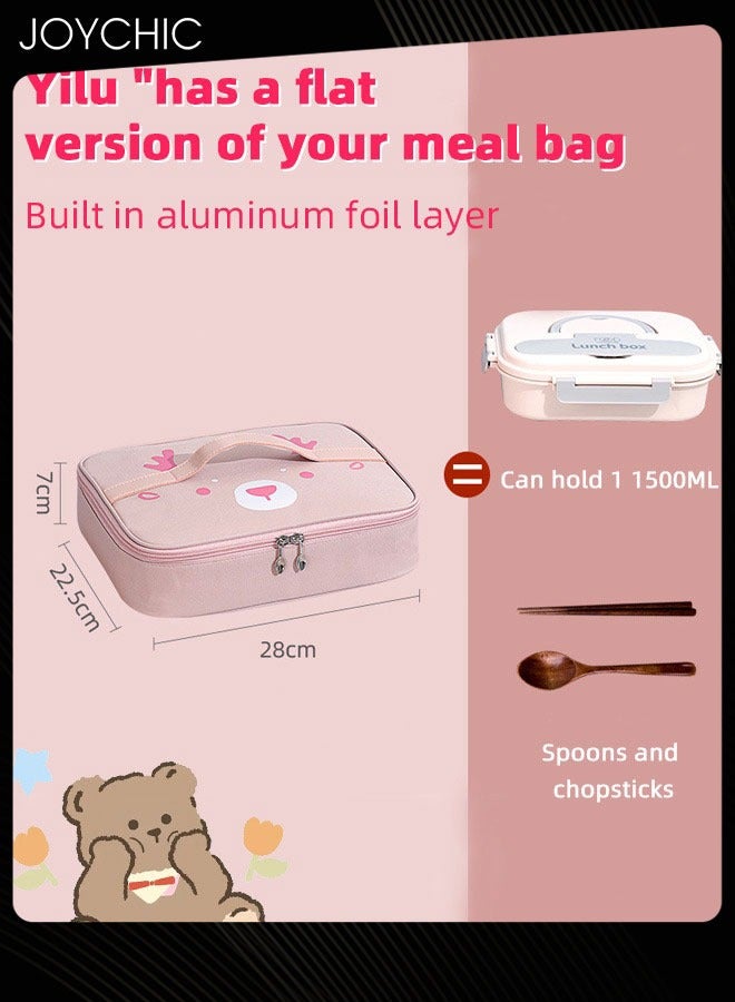 Joychic Oxford Multifunction Food Insulation Bag Warm and Fresh Keeping Reusable Lunch Bag for School Office Outdoor Picnic - Image 4