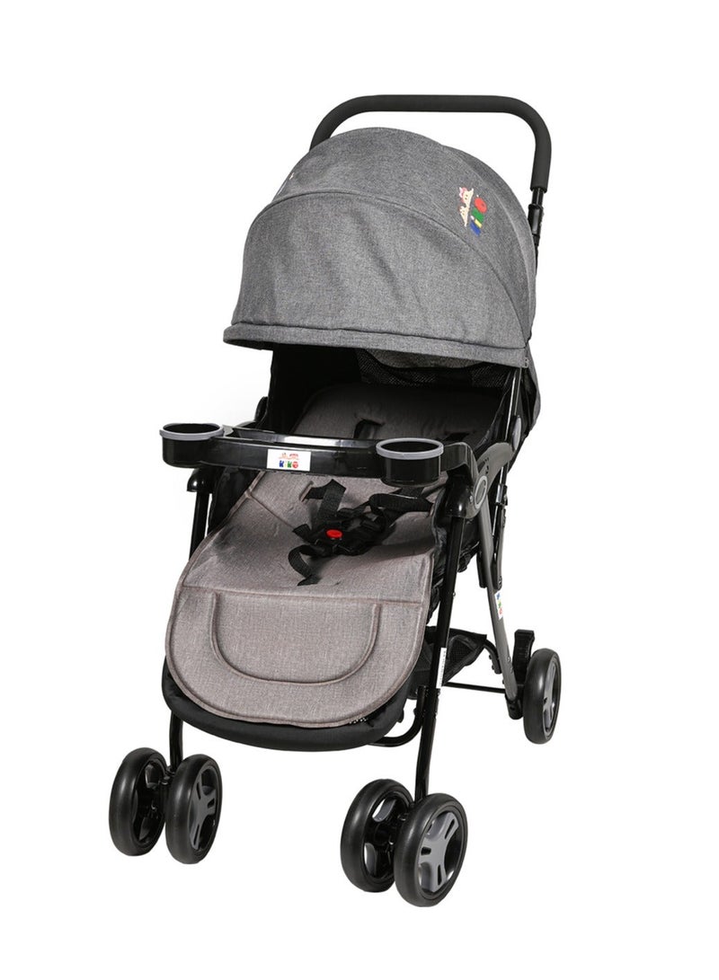 Kiko Comfortable Stroller 6 Wheels (0+) - Gery