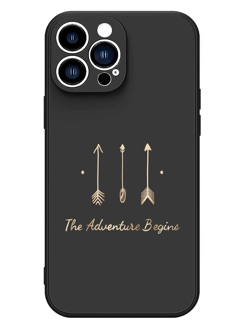 Theodor Protective Slim Fit Case Liquid Silicone Cover with Full Body Protection Anti-Scratch Shockproof Case For iPhone 13 Pro Black  - The beatles copy - Image 1