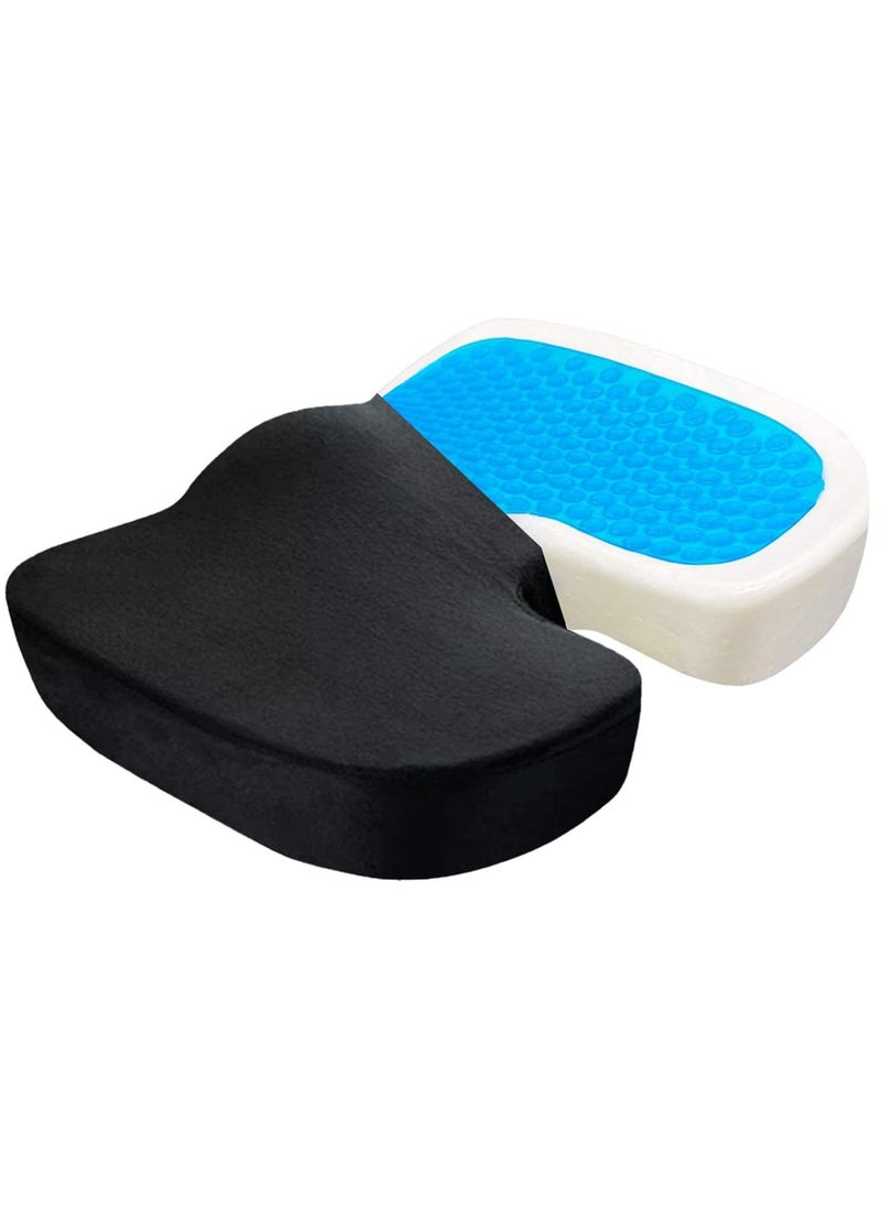 JOMILA Premium Comfort Seat Cushion – Non-Slip Orthopedic 100% Memory Foam Coccyx Cushion for Tailbone Pain – Cushion for Office Chair Car Seat – Back Pain & Sciatica Relief  - Image 1