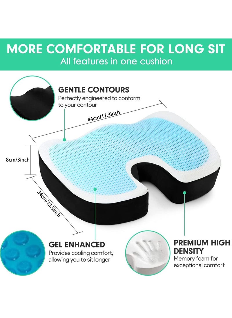 JOMILA Premium Comfort Seat Cushion – Non-Slip Orthopedic 100% Memory Foam Coccyx Cushion for Tailbone Pain – Cushion for Office Chair Car Seat – Back Pain & Sciatica Relief  - Image 2