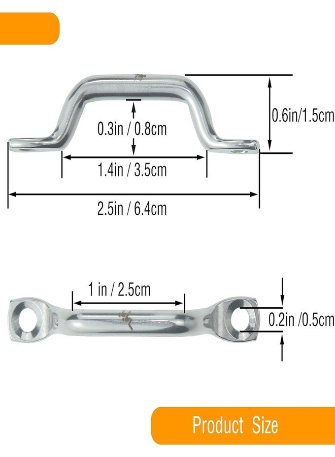 NVAAV Bimini Top Strap Pad Eye Footman Loop 1 Inch - Heavy Duty 316 Stainless Steel Tie Downs Anchor for Boat, Kayak, Buggy, Jeep Wrangler JK JL JT Door Limit Strap,Covers, Tarps, Canopies, No Screws- 4/PK - Image 2