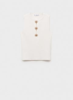 MANGO Jewel Buttons Soles Satin Texture Dress  - Image 5