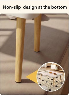Kutis 1-Piece Coffee Table Sofa Table Central Table Suitable For Home Apartment Office Dormitory Density Board/Wood White 120x50x40 cm  - Image 4