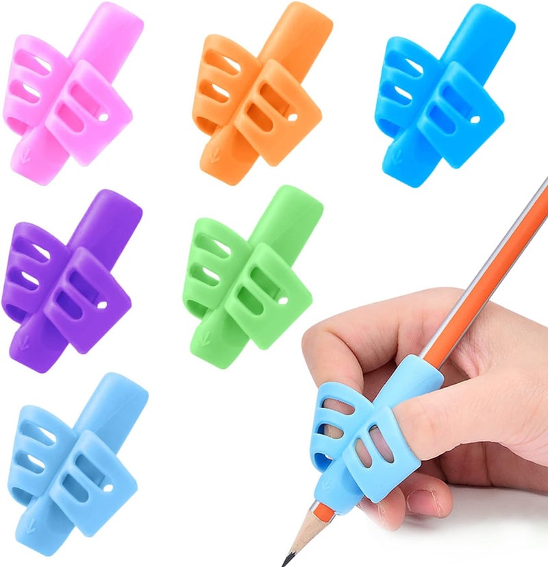 JuneLsy Pencils Grips Pencils Grips for Kids Handwriting Posture Correction Training Writing AIDS for 2-4 Year Kids toddler Preschoolers Students Children Special Needs (6PCS) - Image 1