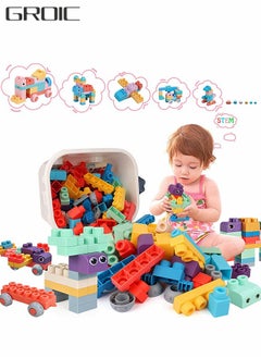 GROIC Soft Building Block Sets for Kids,Top STEM Building Blocks,Large Construction Block Toys for Toddler,Soft Rubber Building Block Early Educational Toy,Sensory Stacking Rock  - Image 1