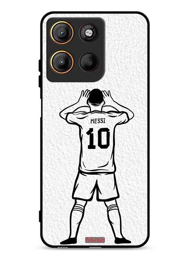 Tolwak Motorola Moto G15 Protective Case Cover Messi Sketch