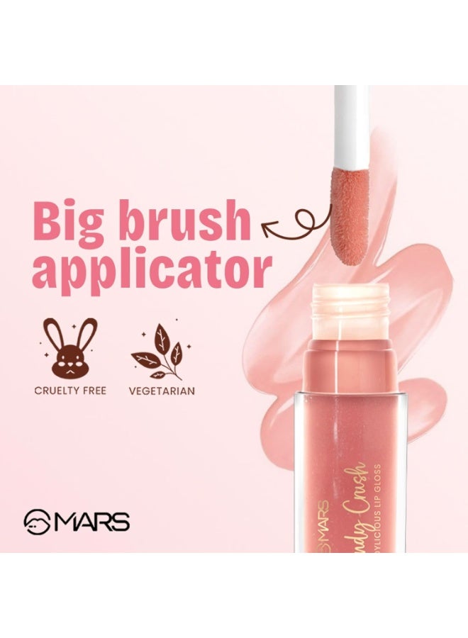 مارس ملمع الشفاه كاندليشوس شير للنساء من مارس | ترطيب ولمعان عالي | خفيف الوزن | غير لزجة | غني بفيتامين E وحمض الهيالورونيك وإستر الأفوكادو (4.0 مل) (10-FUJI GUM) - Image 4