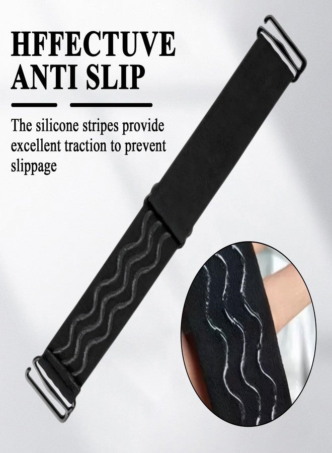 ROBOHOOK 6PCS Elastic Band for Wigs, Adjustable Wigs Band No Slip, with Non-Slip Silicone Strips and Removable Buckles, Elastic Wig Strap to Secure, for Glueless Wig(Black) - Image 3