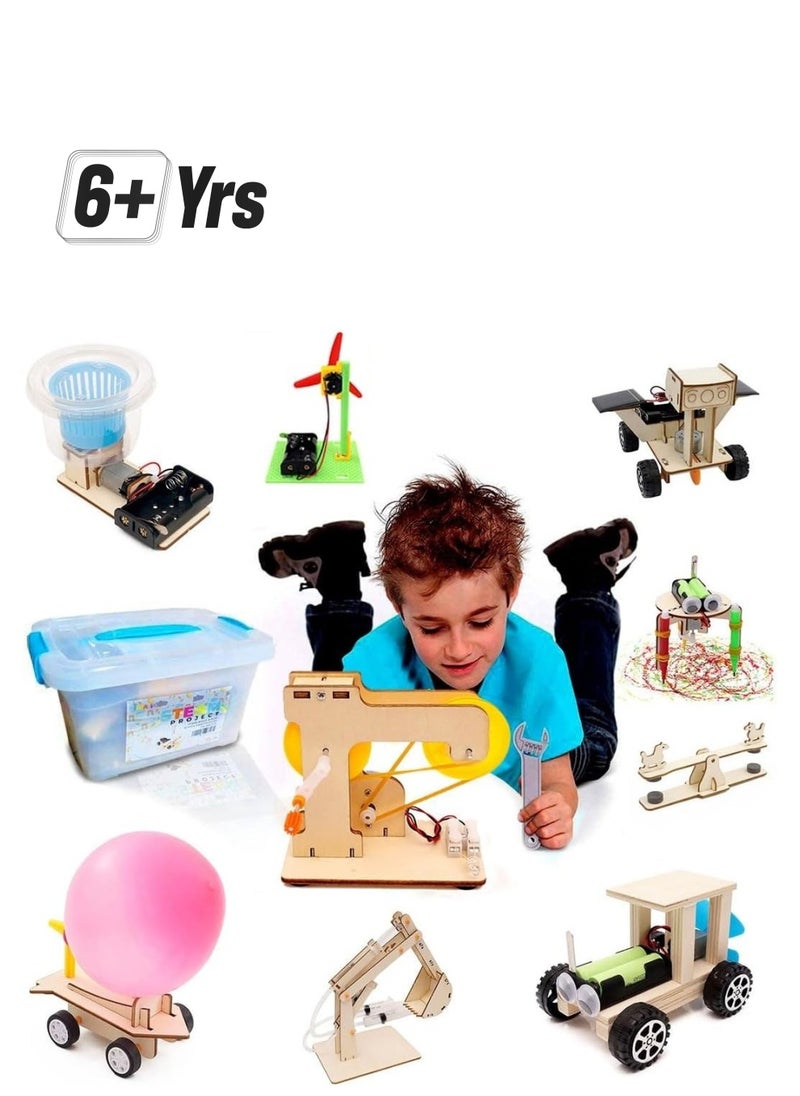 KIDSAVIA 10 in 1 Wooden Science Toy - DIY Science Experiment Kits STEM Play  - Image 1