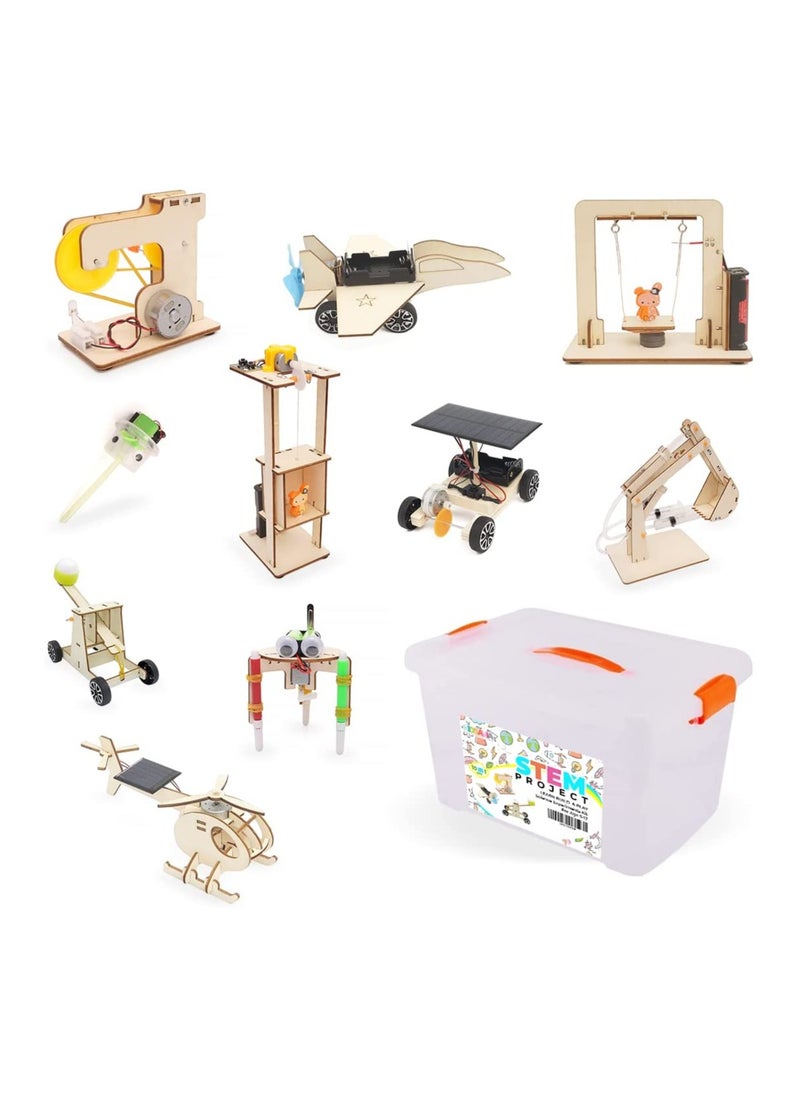 KIDSAVIA 10 in 1 Wooden Science Toy - DIY Science Experiment Kits STEM Play  - Image 2