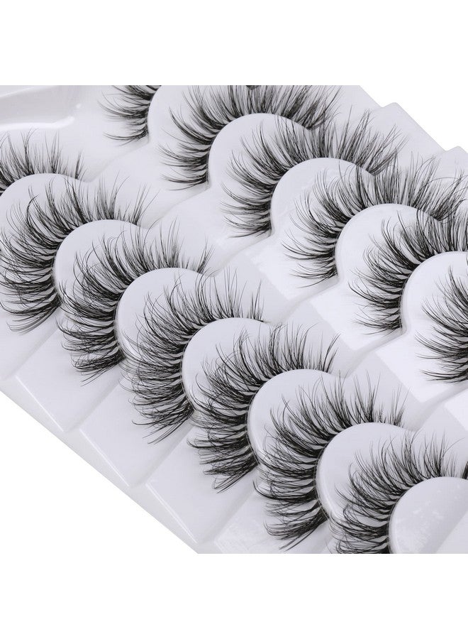 Kiromiro False Eyelashes With Clear Band Faux Mink Lashes Natural Look Fluffy Wispy Fake Lashes Pack By Kiromiro 7 Pairs - Image 5