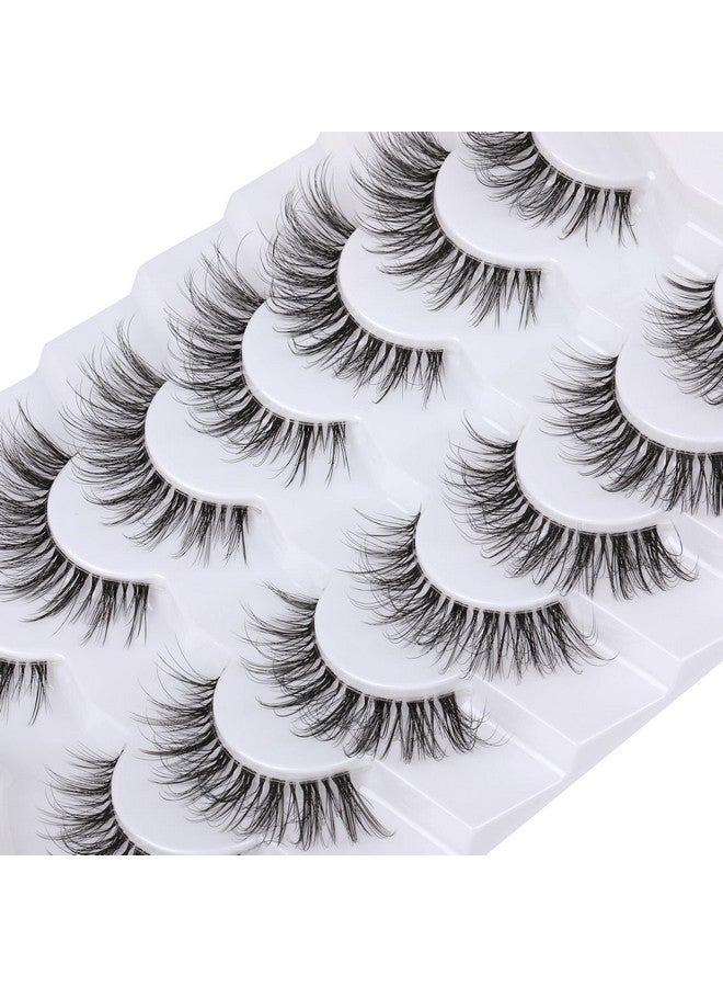 Kiromiro False Eyelashes With Clear Band Faux Mink Lashes Natural Look Fluffy Wispy Fake Lashes Pack By Kiromiro 7 Pairs - Image 4