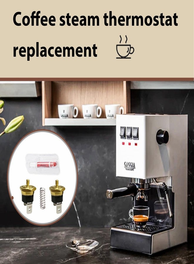 ANTDM Coffee Steam Thermostat Replacement, M4 Thread, 107°C & 145°C for Gaggia Classic Pro, Baby, Evolution, Espresso, Coffee & Others (Brew & Steam + 9 Bar OPV + Thermal Paste) - Image 3