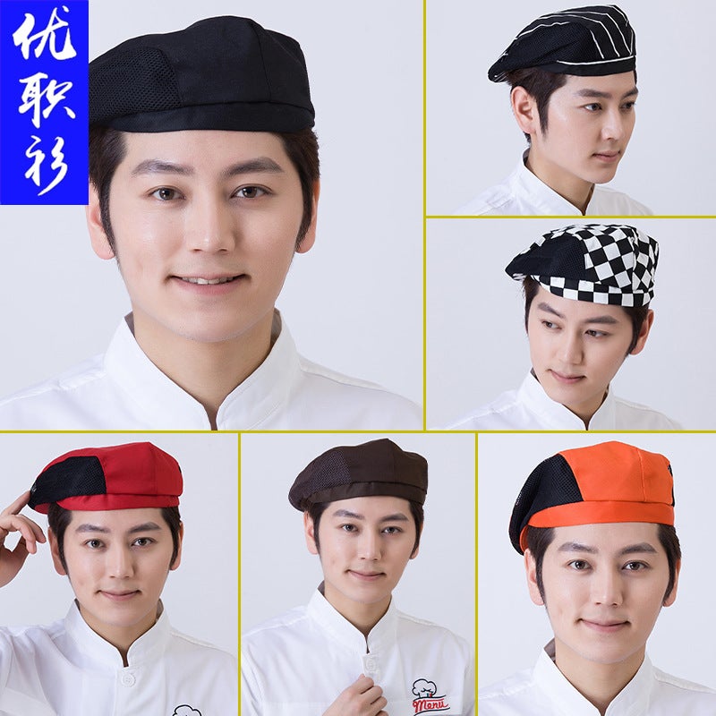 Kitchen Chef Work Cap Restaurant Mushroom Cap Men'S And Women'S High Cloth Hat Kitchen Drinking Oil Smoke-Proof Cotton Cloth Cap - Image 5