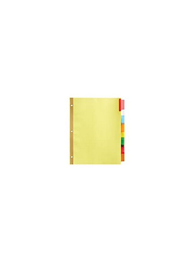 Office Depot Brand Insertable Dividers With Big Tabs Buff Assorted Colors 8Tab Pack Of 4 Sets - Image 1