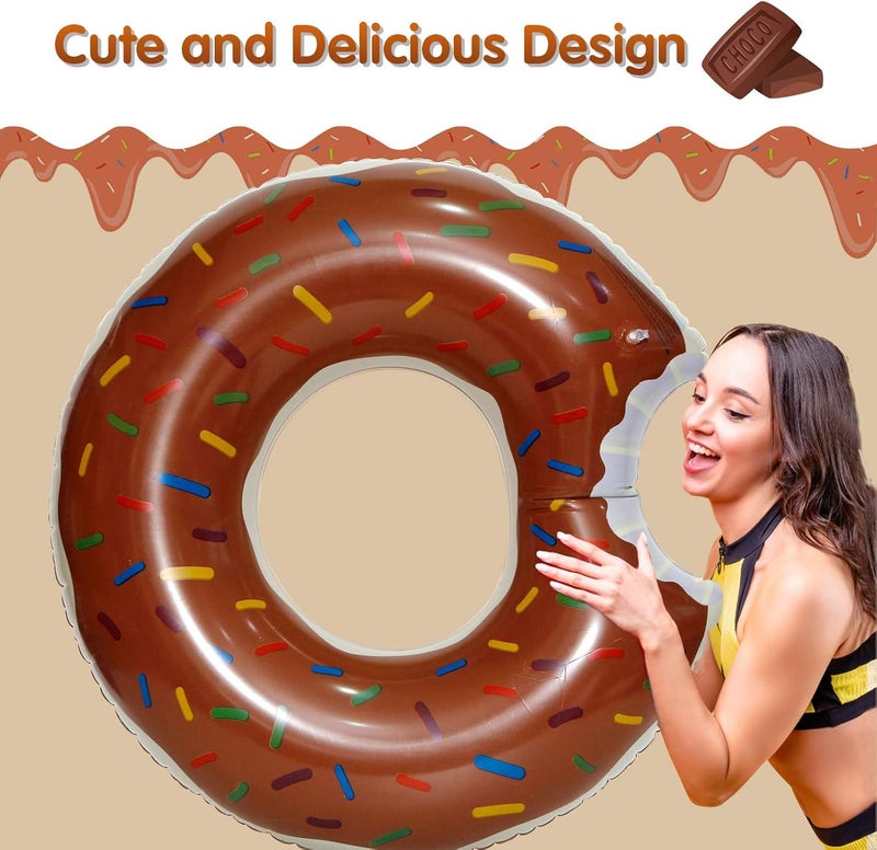 DMAR Donut Pool Float - Donut Tube & Ring for Beach & Pool - Image 3