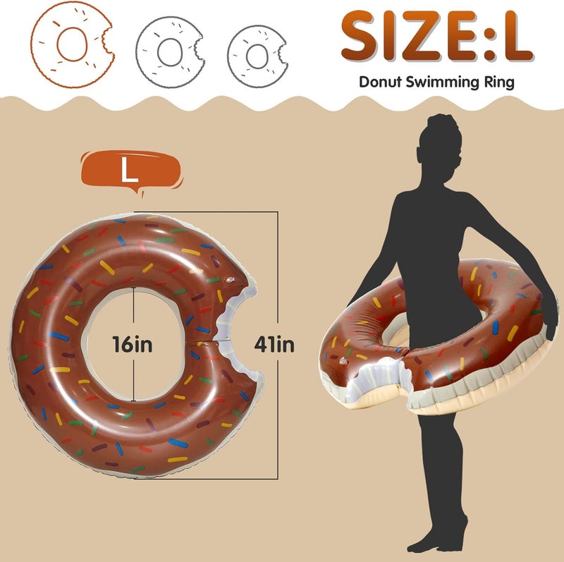 DMAR Donut Pool Float - Donut Tube & Ring for Beach & Pool - Image 2