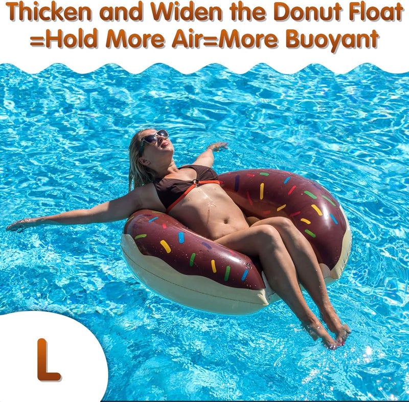DMAR Donut Pool Float - Donut Tube & Ring for Beach & Pool - Image 5