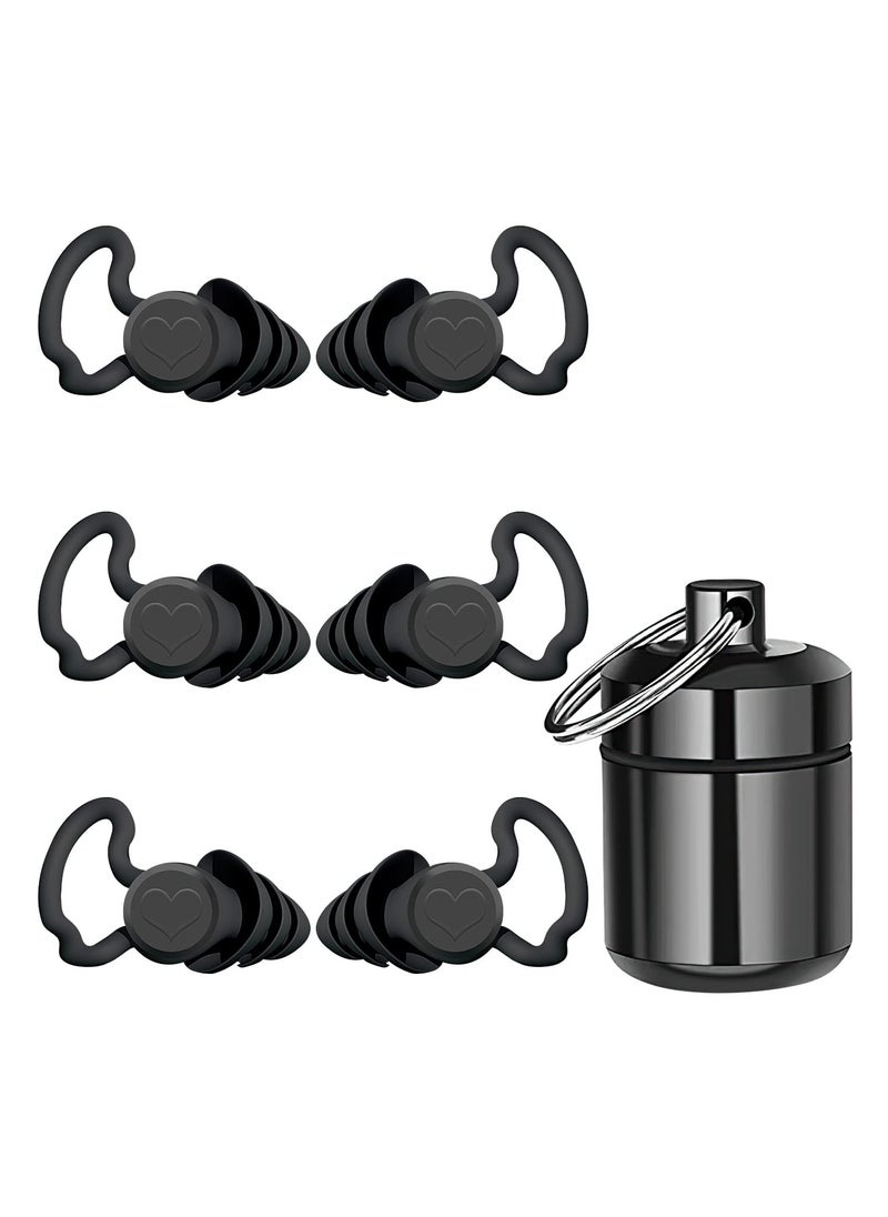 KASTWAVE - Ear Plugs for Sleeping 3 Pairs, Ultra Soft Reusable Noise Cancelling Earplugs, Loop Silicone Earplugs Reduce Snoring Sound, Moldable Ear Plugs for Deep Sleep, Side Sleep, Snoring, Concert - Image 1