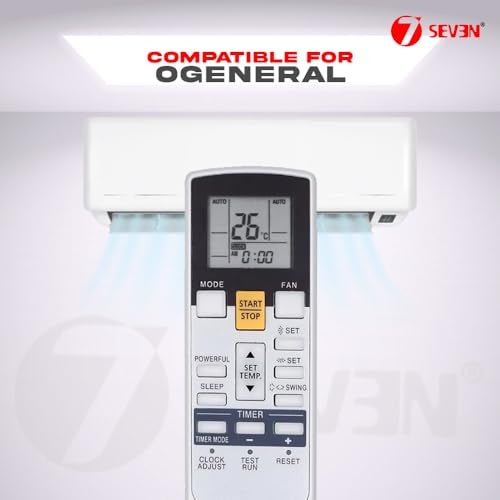 7-Seven 7SEVEN® Compatible with O General AC Remote AR-RAJ1E Model 107A Suitable Only for ASGG18LFCD ASGG24LFCD ASGG30LFCD Split Air Conditioner Model of Ogeneral - Match Keys Exactly with Existing Remote - Image 5
