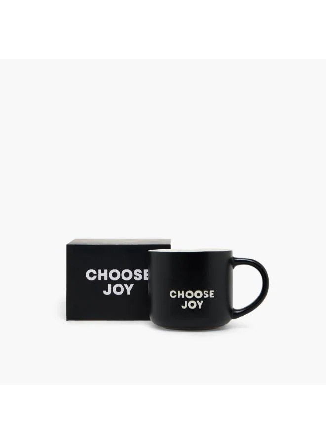 لايف ستايل Slogan Print New Bone China Mug with Handle - 340 ml