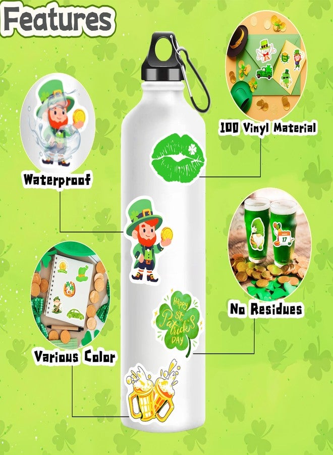 300 قطعة من ملصقات نبات النفل بمناسبة عيد القديس باتريك، ملصقات فينيل مقاومة للماء على الطراز الأيرلندي، مناسبة لزجاجات المياه، وأجهزة الكمبيوتر المحمولة، والهدايا، وتوزيعات الحفلات، ومستلزمات الحرف اليدوية، وإكسسوارات وديكورات عيد القديس باتريك. - Image 4