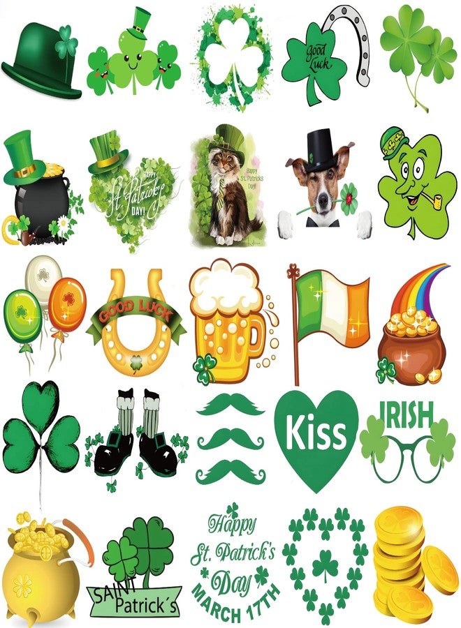 300 قطعة من ملصقات نبات النفل بمناسبة عيد القديس باتريك، ملصقات فينيل مقاومة للماء على الطراز الأيرلندي، مناسبة لزجاجات المياه، وأجهزة الكمبيوتر المحمولة، والهدايا، وتوزيعات الحفلات، ومستلزمات الحرف اليدوية، وإكسسوارات وديكورات عيد القديس باتريك. - Image 2