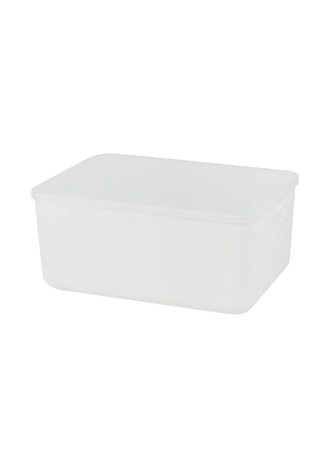 DANUBE HOME Magnus Plastic Organizer With Lid 36.5X26.5X16.5 Cm White  - Image 3