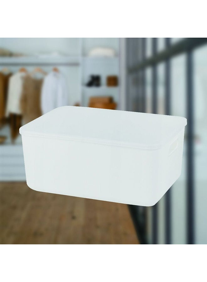 DANUBE HOME Magnus Plastic Organizer With Lid 36.5X26.5X16.5 Cm White  - Image 2