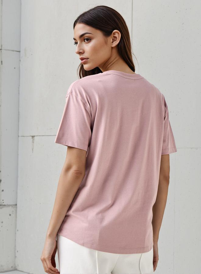 كابا تيشيرت قطن نسائي كابا وردي بقصة عادية - Image 3