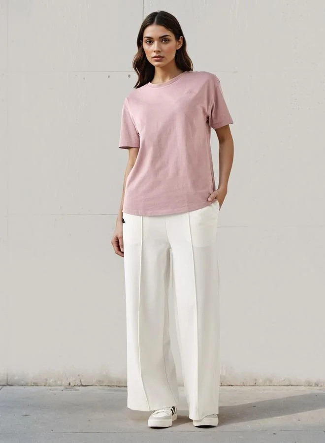 Kappa Kappa Regular Fit Women T-shirt Cotton Pink