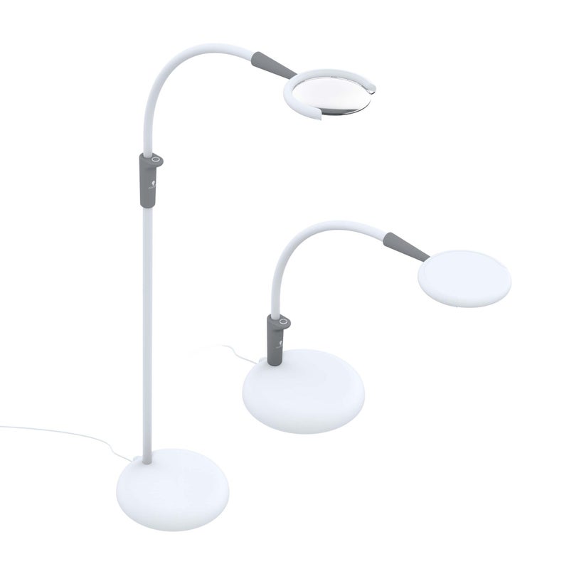Daylight Company  Magnificent Pro  Magnifying lamp Bright 6000K Daylight LEDs CRI 95 3 in 1 Lamp 175X semiRimless Lens Lumens 600 White
