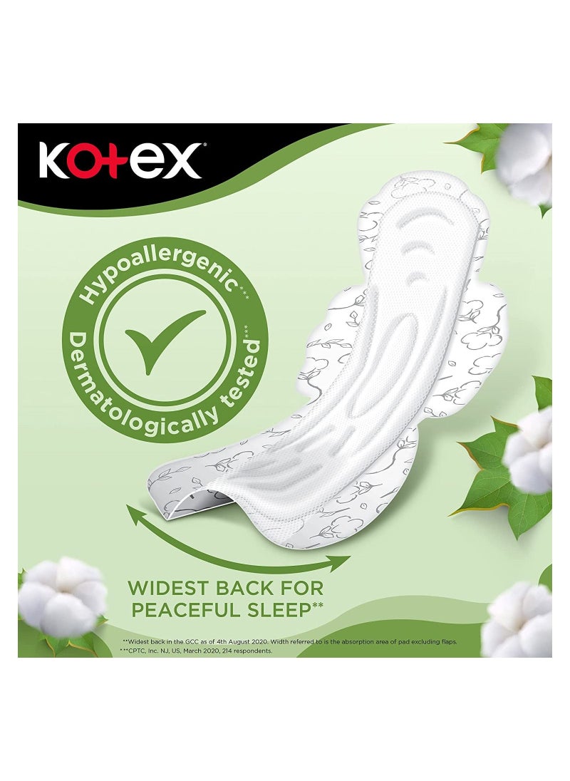 Maxi Thick Night Natural Pads Wide Back For Comfortable Sleep 22 pieces